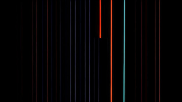 Abstracte oranje-zwarte achtergrond patroon lijnen cyberpunk hitech neon gloed