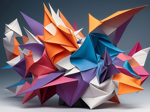 Abstracte origami-creaties