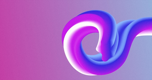 Abstracte paars roze kleurovergang 3D karamel snoep gebogen lijn bubblegum abstracte achtergrond