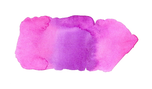 Abstracte paarse en roze aquarel achtergrond. Hand getekende aquarel plek. Violet artistiek ontwerpelement voor banner, sjabloon, print en logo