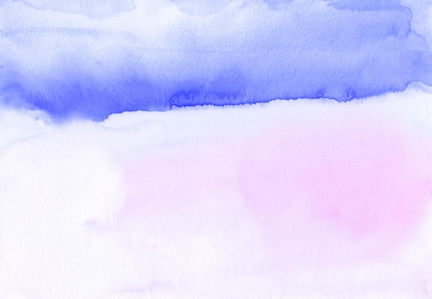 Abstracte pastel blauwe en roze aquarel achtergrond textuur handgeschilderde minimalistische backdrop