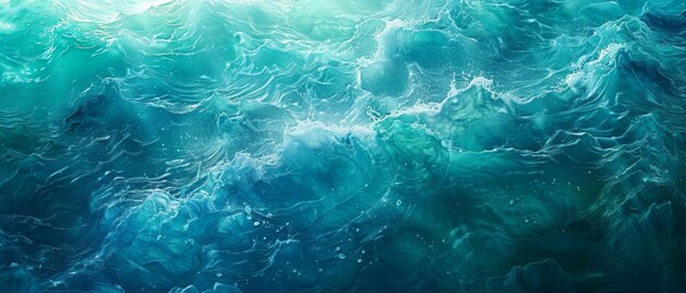 Abstracte patronen van het zeeleven onder turquoise golven