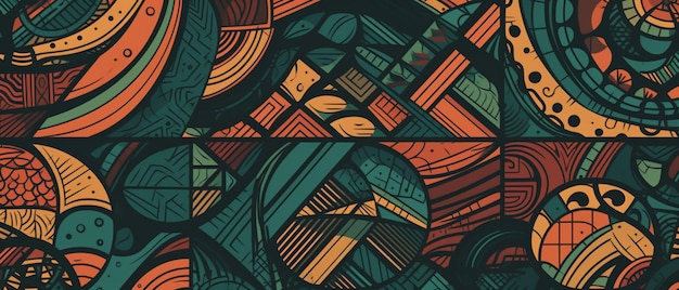 Abstracte patroon retro kleur illustratie