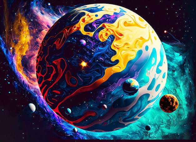 Abstracte planeten op de ruimte textuur