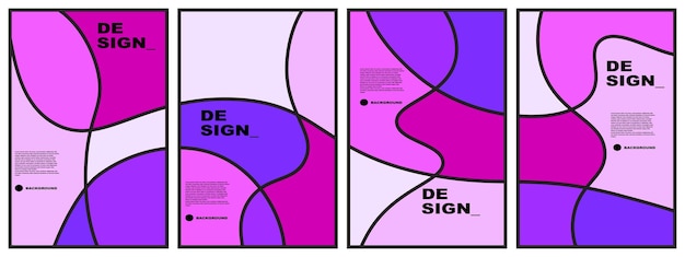 abstracte platte achtergrond ingesteld voor spandoek poster sjabloonontwerp flyer brochure enz