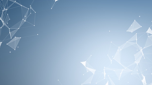 Abstracte plexus geometrische vormen. Verbinding en webconcept. Digitale communicatie.