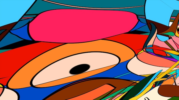 Abstracte psychedelische fractal vloeistof kleurrijke achtergrond voor de zomer
