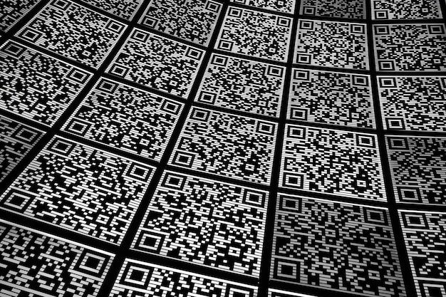 Abstracte QR-codeachtergrond (afgekort van Quick Response-code)
