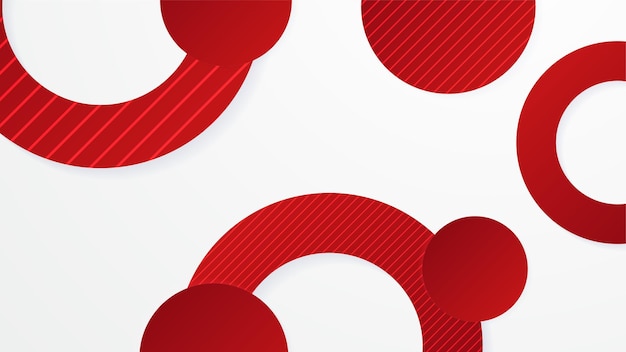 Abstracte rode en witte geometrische vormen achtergrond Vector abstract grafisch ontwerp banner patroon presentatie achtergrond web template