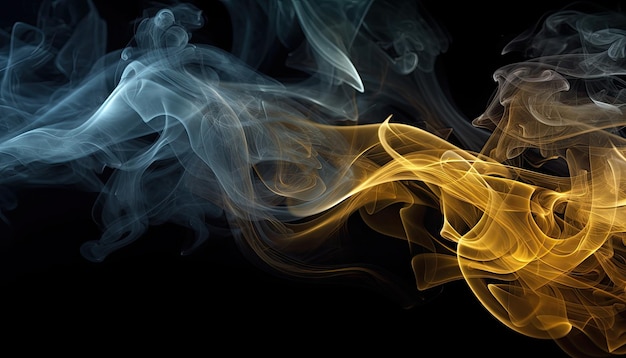 Abstracte rook die een achtergrond van de luchtbanner drijft Generatieve AI