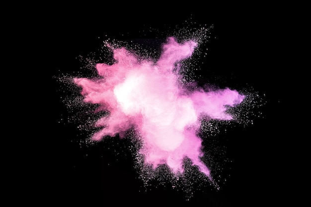 Abstracte roze poeder explosie