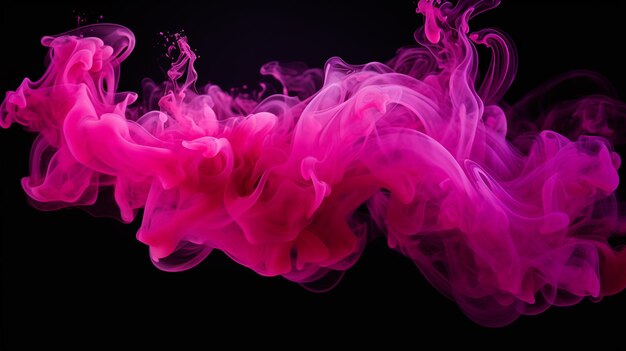 abstracte roze rook op zwarte achtergrond