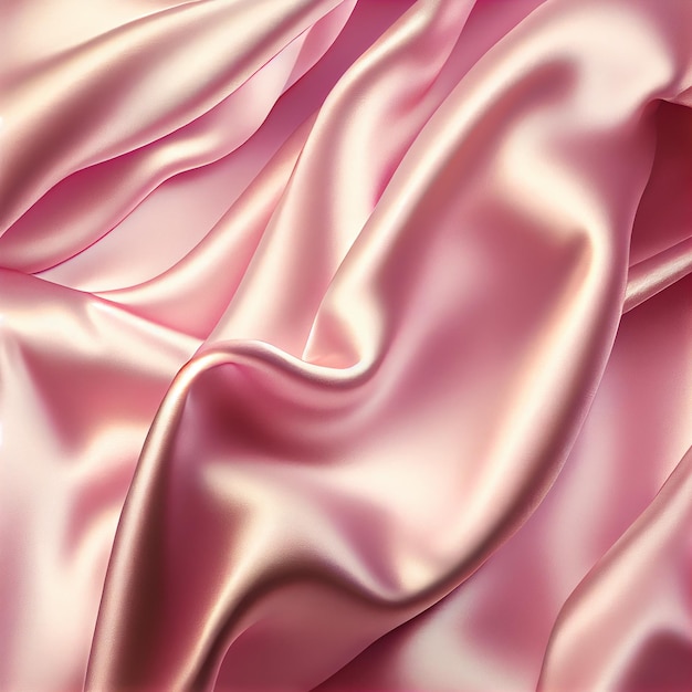 Abstracte Roze Zijde Textielstof Achtergrond Generatieve AI