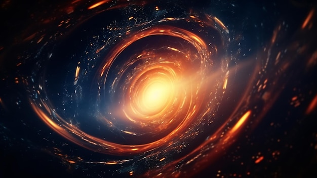 Abstracte ruimte vortex zwart gatbuitenaardse lichten