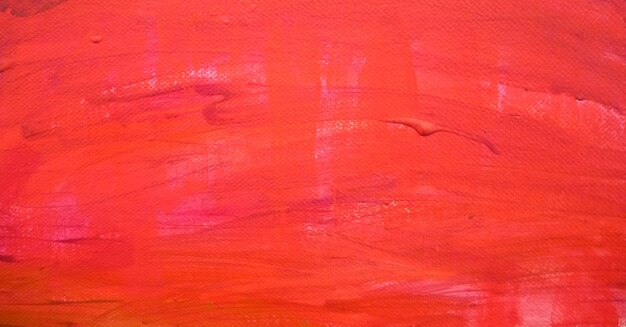 Abstracte ruwe rode kleur kunst schilderij textuur met olie penseelstreek verf op canvas achtergrond