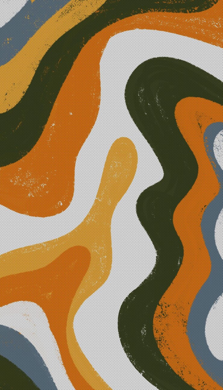 Foto abstracte samenstelling van vloeiende lijnen en organische vormen achtergrond
