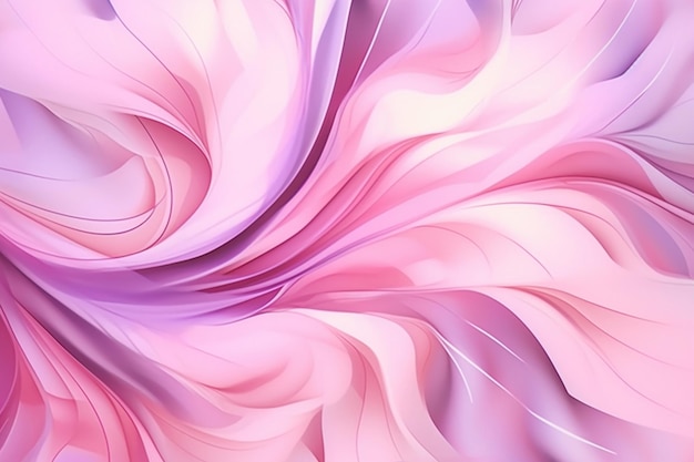 Abstracte schilderij van een roze en paarse wervel met een witte achtergrond generatieve ai