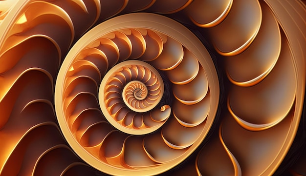 Abstracte shell fractal Generatieve ai