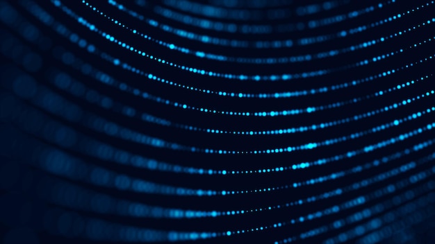 Abstracte technische achtergrond met aansluitende stippen en lijnen Netwerkconcept Gegevenstechnologie