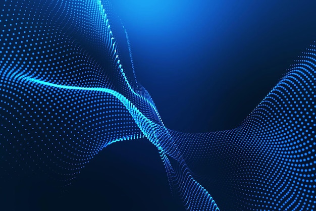 Abstracte technologie blauwe achtergrond glinsterende digitale achtergrond