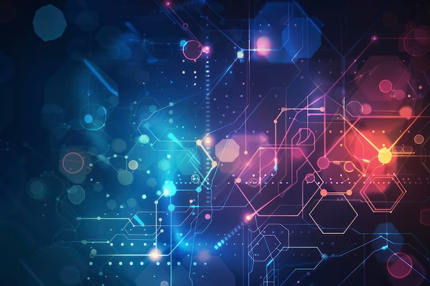 Abstracte technologie communicatie concept vector achtergrond Generatieve AI