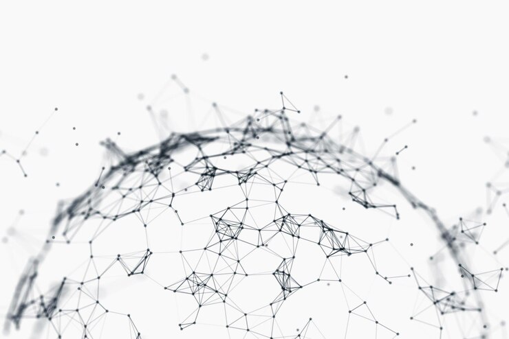 Foto abstracte technologie witte achtergrond netwerkverbinding digitale achtergrond