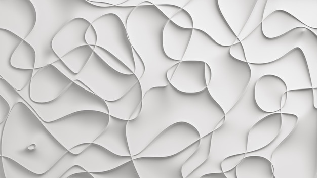 Abstracte textuur bochtige lijn stijl witte kleur achtergrond.