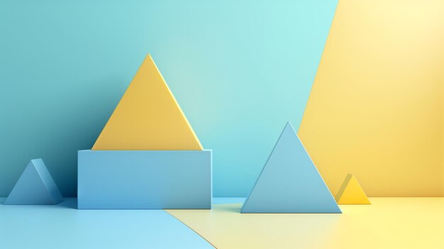 Abstracte trendy achtergrond met verschillende geometrische vormen eenvoudige moderne 3D-objecten compositie