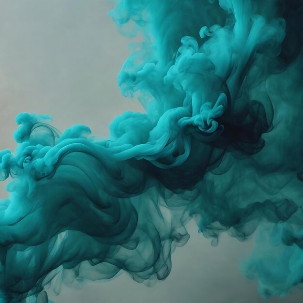 Abstracte turquoise rook op een donkere achtergrond