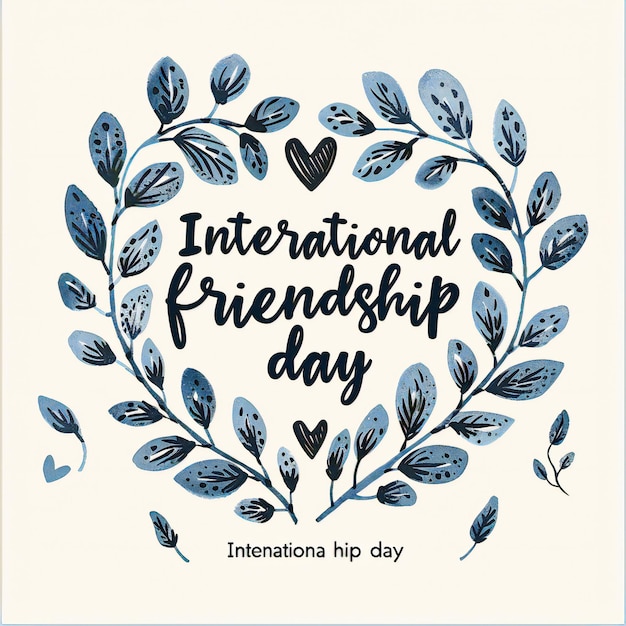 Foto abstracte vectorillustratieontwerp voor een groetekaartje op de internationale dag van de vriendschap