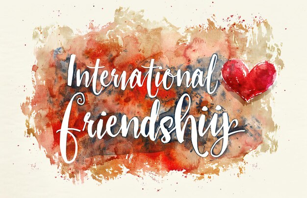 Foto abstracte vectorillustratieontwerp voor een groetenkaart op happy international friendship day