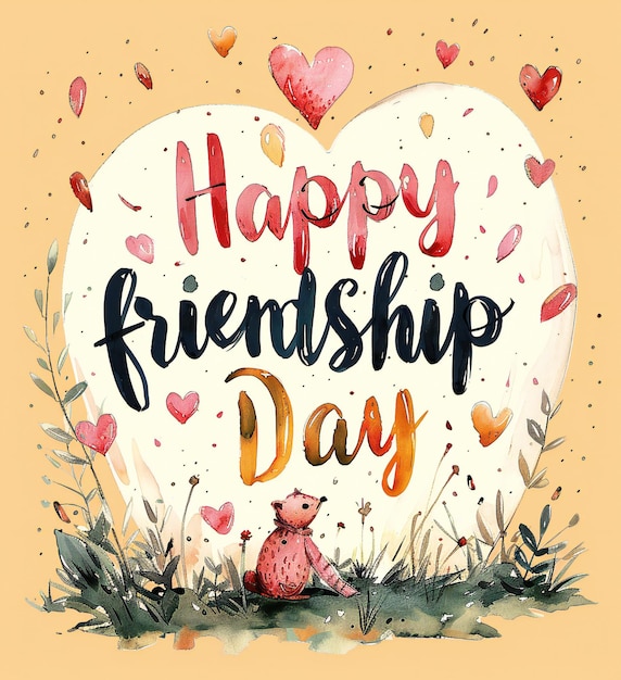 Foto abstracte vectorillustratieontwerp voor een groetenkaart op happy international friendship day