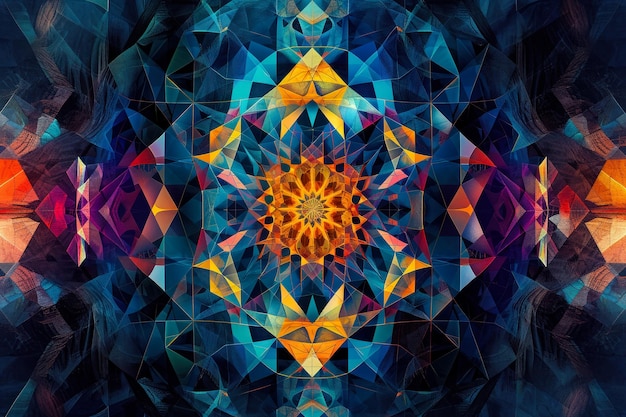 abstracte veelkleurige achtergrond van geometrische vormen fractal