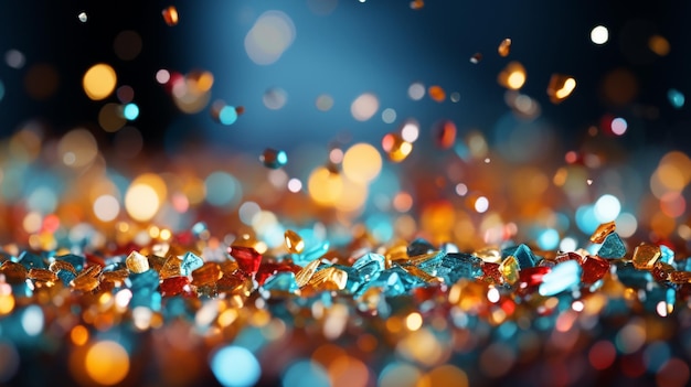 Abstracte veelkleurige confetti vallen bij een feestelijke viering