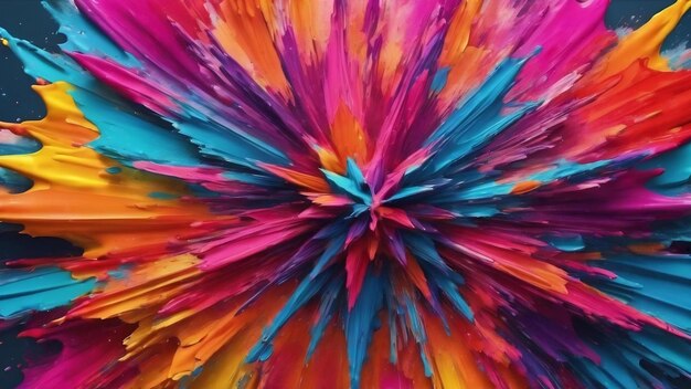 Abstracte verf kwast inkt exploderen verspreiden gladde concept symmetrisch patroon ornamentele decoratieve boerenkool