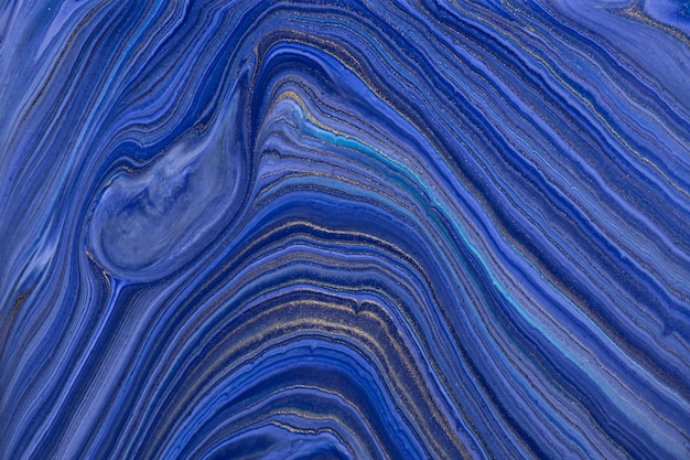 Abstracte vloeibare kunst marineblauwe kleuren als achtergrond.