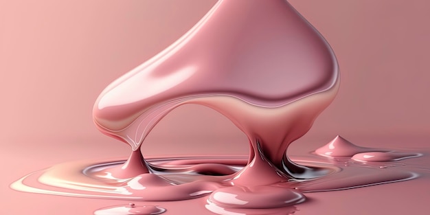 Abstracte vloeibare roze vormen abstracte achtergrond ontwerpen met pastel roze kleur