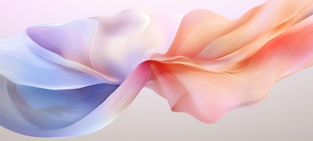 Abstracte vloeiende achtergrond met kleurovergang voor 3D-rendering