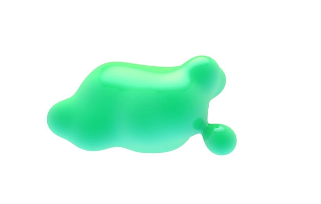 Abstracte vloeistof blob composities achtergrond kleurrijke vloeibare vorm 3D-rendering