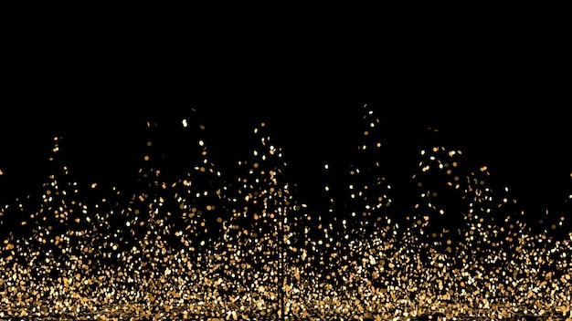 Abstracte vormen met gouden glitter
