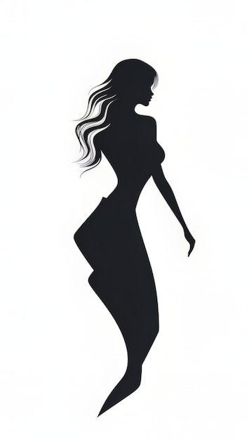 Foto abstracte vrouw silhouet tekening kunst