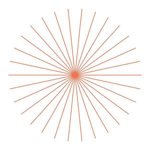 Abstracte vuurwerk png sticker sunburst vorm doorzichtige achtergrond