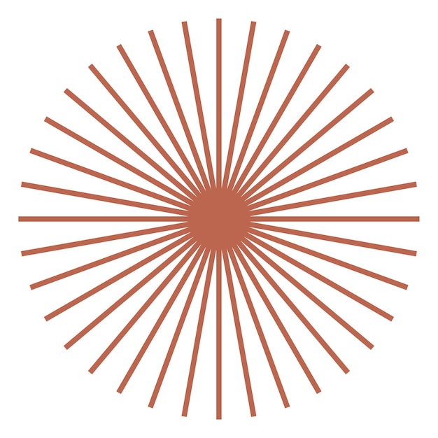 Abstracte vuurwerk png sticker sunburst vorm doorzichtige achtergrond