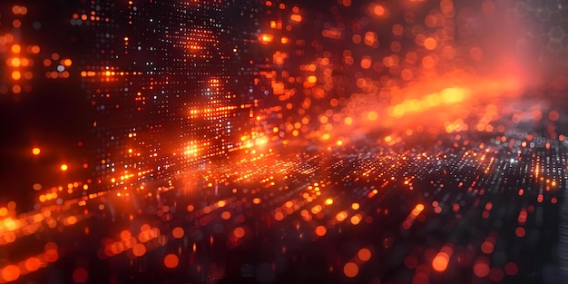 Abstracte weergave van codering en programmering met netwerk- en data-elementen Concept Abstract Art Codering Programmering Netwerkedata-elementen