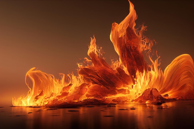 Abstracte weergave van vuur en vlammen illustratie