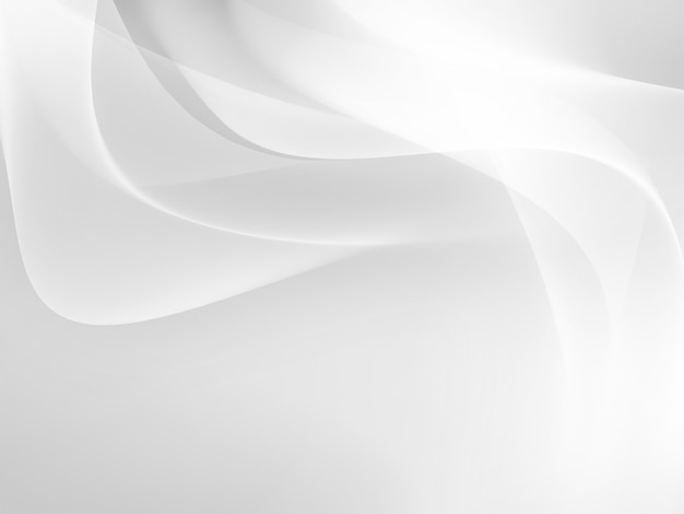 Abstracte witte achtergrond met gladde golvende lijnen