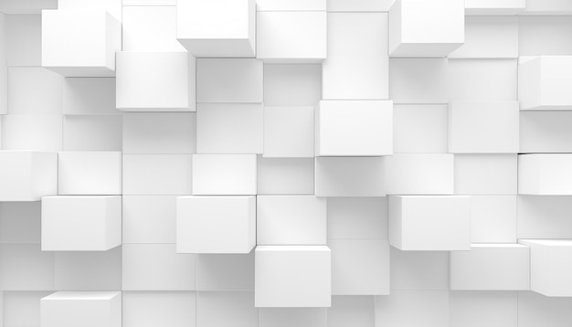 Abstracte witte achtergrond met rechthoekige en vierkante patronen