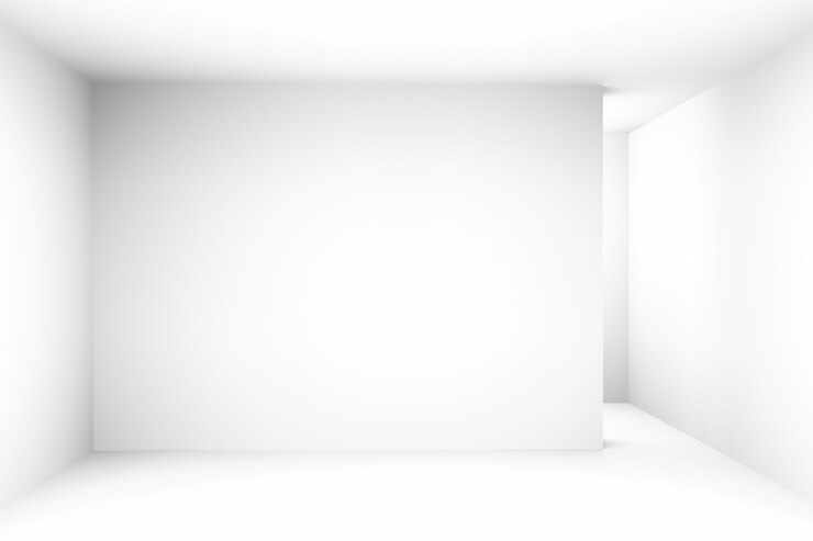 Foto abstracte witte eenvoudige lege kamer geeft de toekomst weer. architectonische achtergrond gebruiken ons achtergrond. 3d illustratie en rendering