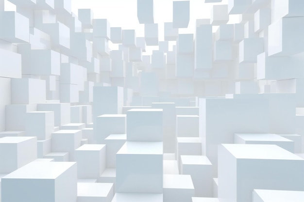 Abstracte witte kubussen achtergrond