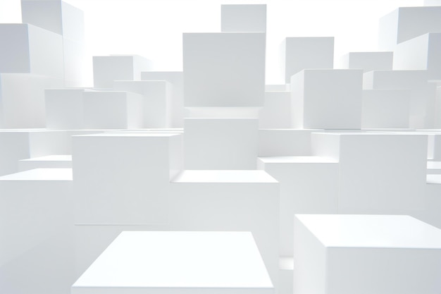 Abstracte witte kubussen achtergrond